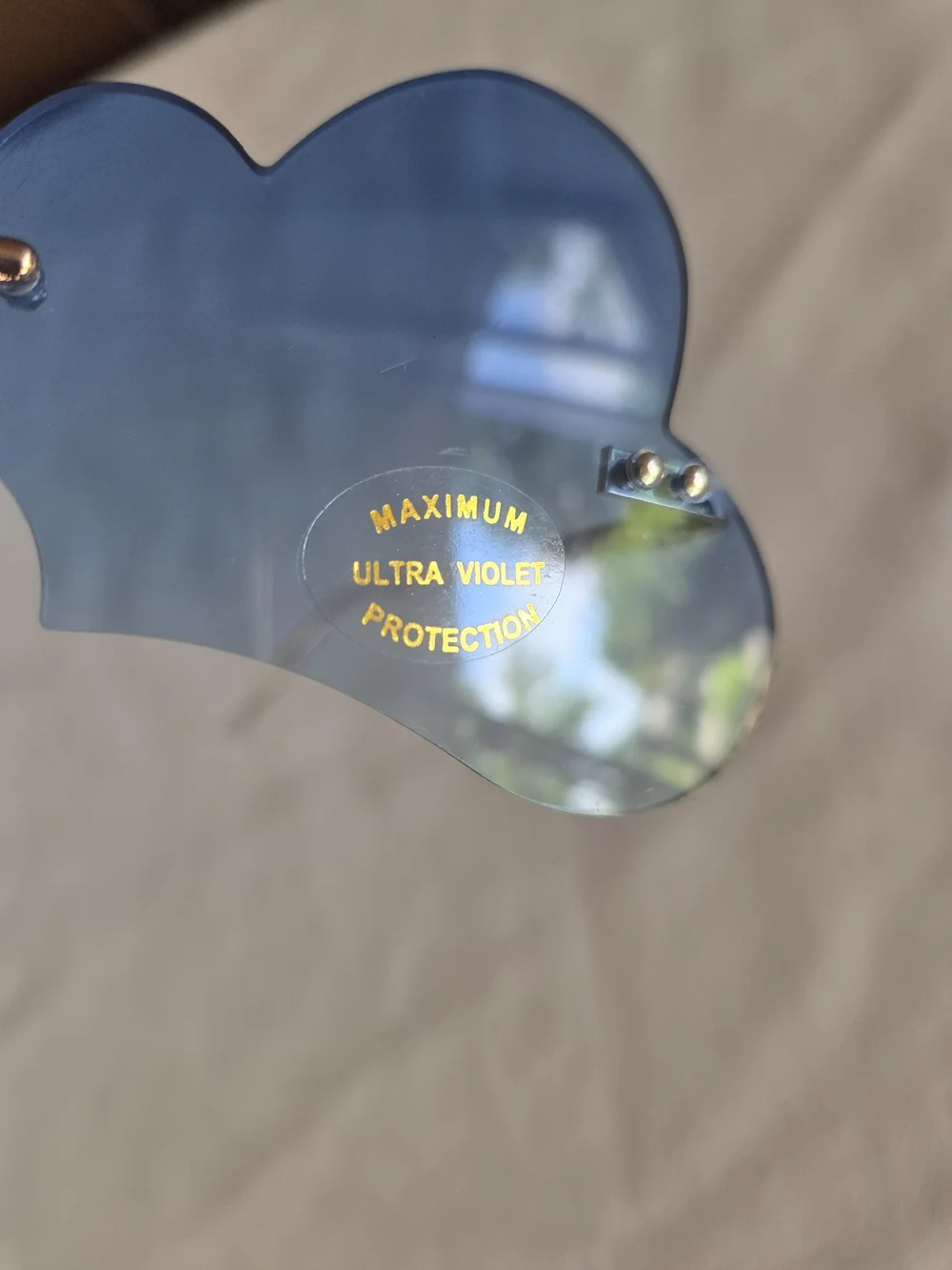 Blue Cloud-Shaped Rimless Sunglasses